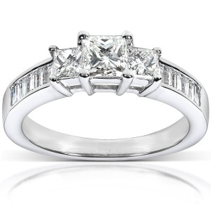 Princess Cut 1ct TDW Diamond Ring in White Gold by Yaffie