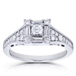 Yaffie White Gold Diamond Halo Ring - Perfect for Your Special Moment!