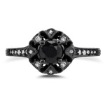 Yaffie™ Crafts Antique Black Diamond Ring with 3/5ct TDW