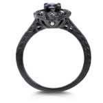 Yaffie™ Crafts Antique Black Diamond Ring with 3/5ct TDW