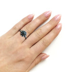 Yaffie ™ Custom Black Gold Antique Ring with 3/5ct TDW Diamond