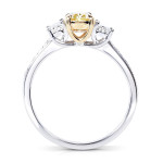 Certified Yellow & White Diamond Ring with 1 1/10ct TDW - Yaffie Gold