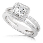 Asscher Diamond Engagement Ring by Yaffie Gold - 1 1/3ct TDW