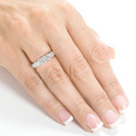 Princess Cut Diamond Trio Ring with 1.33ct Yaffie Gold Brilliance