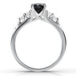 Yaffie ™ Exquisite Black and White Diamond Bridal Ring Duo - Handcrafted with a Stunning 1 1/4ct TDW Gold Accents