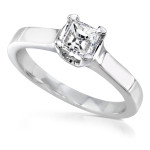 Asscher-cut Diamond Ring with 0.5ct Total Diamond Weight in Yaffie Gold