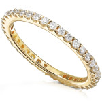 Golden Eternity Wedding Band Adorned with 1/2ct of Mesmerizing Diamonds - Yaffie
