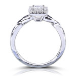 Golden Yaffie Halo Diamond Ring with 1/3 Total Carat Weight