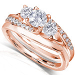 Golden Yaffie: A 1ct Total Diamond Weight Set for Engaging Brides