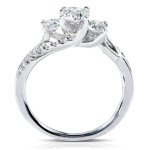 Golden Yaffie Diamond Bridal Ring Set with 1ct Total Diamond Weight for Engagement
