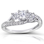 Sparkling Yaffie Gold Diamond Engagement Ring - 1ct TDW