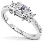 Golden Yaffie 1ct TDW Princess Cut Diamond Engagement Ring