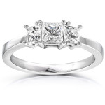 Sparkle and Shine with Yaffie Gold 3-Stone Diamond Ring, 3/4 ct TDW