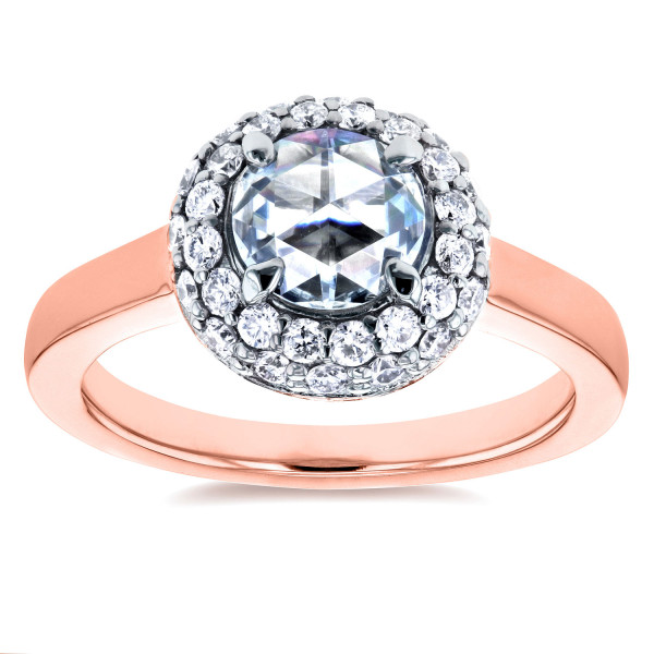 Yaffie Rose Gold Cluster Ring with Stunning Rose Cut Diamond