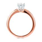 Petite Engagement Ring with a Sparkling 1/2ct Solitaire Diamond - Rose Gold by Yaffie