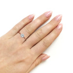 Petite Engagement Ring with a Sparkling 1/2ct Solitaire Diamond - Rose Gold by Yaffie