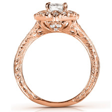 Discover Yaffie’s Flower Vintage Engagement Ring in Rose Gold
