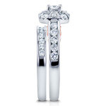 Rose Gold Yaffie Set with 1ct TDW Diamond Wedding Rings