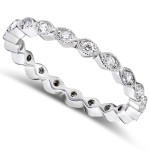 Bridal Set with 1 1/2ct Oval Moissanite & 1/3ct TDW Diamond Band in Yaffie White Gold