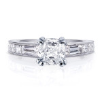 Yaffie Cushion Cut 1 1/2ct White Gold Diamond Engagement Ring