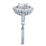 Flower-Inspired Antique Engagement Ring with 1 1/3ct Diamonds in Yaffie White Gold