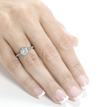 Yaffie White Gold Diamond Engagement Ring - Brilliantly Paved & Bezel-Set