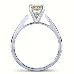 Radiant Beauty: Yaffie 1 1/5ct White Gold Moissanite Ring in a Timeless 4-Prong Solitaire Design.