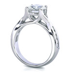 Radiant Love: Yaffie White Gold Engagement Ring with Sparkling Moissanite and Diamonds