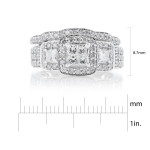 Bridal Ring Set with 1 1/6ct TDW Diamonds in Elegant White Gold by Yaffie