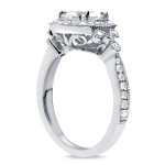 Antique Inspired Yaffie White Gold Diamond Engagement Ring - Exquisite Milgrain Detail & 1.4ct Sparkling Diamonds