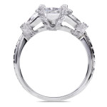 Yaffie White Gold Engagement Ring with 1.75ct TDW Certified Princess & Triangular Diamonds