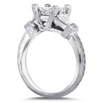 Yaffie White Gold Engagement Ring with 1.75ct TDW Certified Princess & Triangular Diamonds