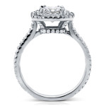 Embrace the Sparkle: Yaffie Double Halo Engagement Ring with 1.75ct TDW Diamond in White Gold