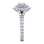 Sparkle in Style: Yaffie Double Halo Cathedral Ring with 1.75ct Diamonds