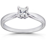Sparkling Yaffie 1/4ct TDW Solitaire Diamond Ring in White Gold
