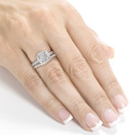 Bridal Set with 1 5/8ct TDW White Gold Diamonds by Yaffie