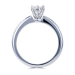 Petite 1/2ct Solitaire Diamond Engagement Ring in Yaffie White Gold