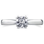 Vintage Charm: Yaffie White Gold Diamond Ring with 1/2ct TDW in Cathedral Setting