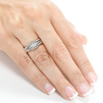 Radiant Yaffie White Gold Diamond Bridal Set - 1/2ct TDW