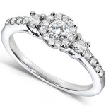 White Gold Diamond Engagement Ring - Sparkling 1/2ct of Brilliance