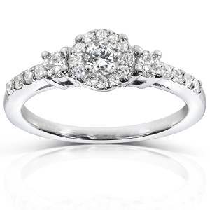 White Gold Diamond Engagement Ring - Sparkling 1/2ct of Brilliance