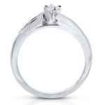 Round Diamond White Gold Engagement Ring with 1/3ct TDW by Yaffie