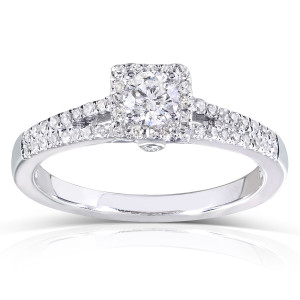 Sparkling Yaffie Promise Ring with 1/3ct TDW White Gold Round-cut Diamonds
