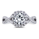 Sparkle in Style with Yaffie White Gold Moissanite and Diamond Crossover Ring