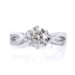 Sparkling Love: Yaffie White Gold 1ct Solitaire Diamond Ring