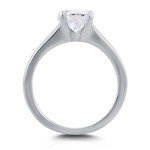 Yaffie White Gold Solitaire: A Dazzling 1ct Round Diamond Engagement Ring