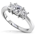 White Gold Engagement Ring with 1 Carat TDW Diamonds by Yaffie