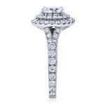 Yaffie Vintage Double Halo Engagement Ring with 2.1ct TDW Round Diamond