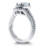 Bridal Perfection: Yaffie Oval Halo Rings with White Gold, 2ct TGW Forever Brilliant Moissanite and Diamonds.