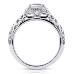 Vintage charm meets timeless elegance with Yaffie White Gold 0.75ct Diamond Engagement Ring